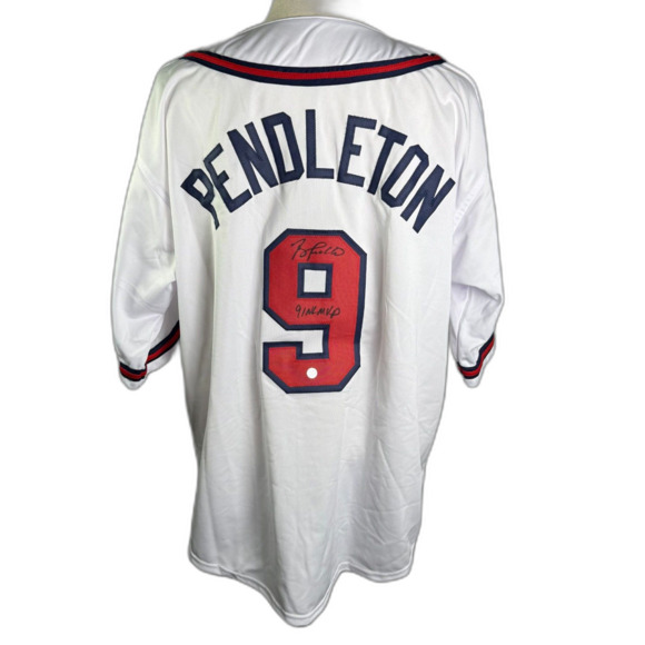 Terry Pendleton Atlanta Braves Autographed Jersey, Size XL, Authentic AWM Cert. - Picture 3 of 13